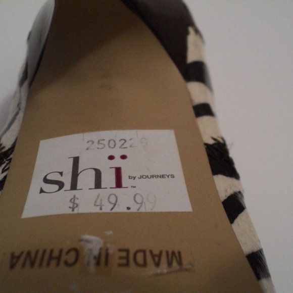 NEW Shi by Journeys Icora Heels Size 7.5 Patched Animal Print Stilettos Shoes - Picture 5 of 5